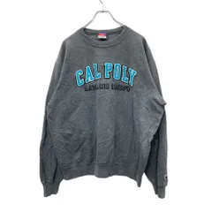 Champion ロゴ スウェット トレーナー Lサイズ チャンピオン 刺繍 グレー 古着卸 アメリカ仕入 t2406-3782