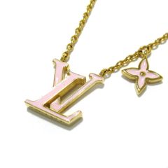 LOUIS VUITTON(ルイヴィトン) ネックレス美品  ネックレス・LV アイコニック エナメル M01215 ゴールド×ピンク