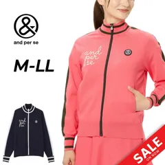 アンパスィ 長袖 ゴルフジャケット レディース ゴルフウェア and per se GOLF アクティブ ニットブルゾン フルジップ 軽量 洗濯機で洗える アウター レディースウエア 婦人 服 スポーツウェア/AFF2504A1