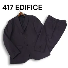 23AW★ 417 EDIFICE エディフィス 秋冬 TMGカルゼ★ ジャケット&イージー パンツ セットアップ スーツ Sz.L　メンズ