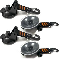 タープ 強力 吸盤 フック カーサイド 車 キャンプ テント サンシェード アクセサリー アウトドア レバー式 4個 セット SN-344-KF 赤