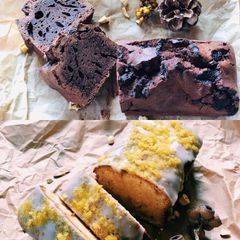 チョコパウンドケーキ（カカオ100%）と檸檬パウンドケーキ