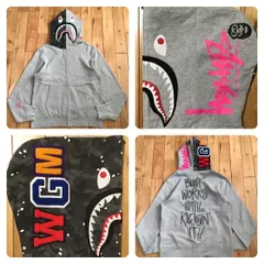 COLOR CAMO SHARK WIDE FIT FULL ZIP DOUBLE HOODIE M（パーカー