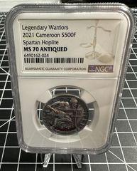 2021 Cameroon 500F Legndary Warris Spartan Hoplite NGC MS70