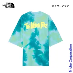 【新品】 ノースフェイス ショートスリーブタイダイハンドライティングティー (NT32435) (GA ガイザーアクア M)