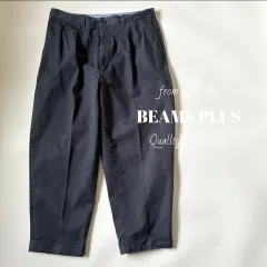 ★新品未使用★BEAMS PLUS 2プリーツチノ ネイビー XL 百名品 百名品】BEAMS PLUS 2プリーツ チノ トラウザーズ｜ビームス 柏