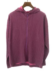 HOMME PLISSE ISSEY MIYAKE オム プリッセ イッセイ ミヤケ 22AW HEATHER PLEATS ジップアッププリーツパーカー パープル サイズ：3のサムネイル