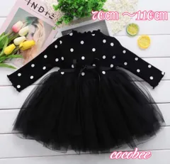 【送料無料】大人気ドット柄　キッズドレス　入園式　お誕生日　卒園式　ベビードレス