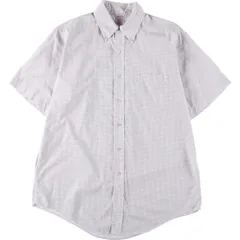 古着 80~90年代 ブルックスブラザーズ Brooks Brothers MAKERS 半袖 ボタンダウン チェックシャツ USA製 メンズL相当/eaa563543