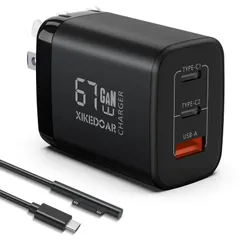 【在庫処分】充電ケーブル付き 電源アダプター 互換 USB-C Laptop Surface 2ポート Surface Surface USB-A Surface Go Book 1ポート搭載 Pro 【PSE認証済】Surface 折畳式 サーフェス充電器