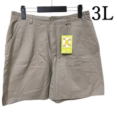 レディース  チノパン 　カジュアルパンツ　アウトドア　ハーフパンツ 夏 ベージュ 3L 15号 大きいサイズ 