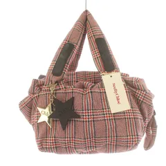 シーバイクロエ SEE BY CHLOE ハンドバッグ トート ジョイライダー チェック レザーロゴパッチ チャーム 赤 レッド /IR ■GY14のサムネイル
