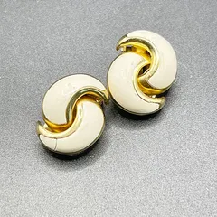 Christian Dior クリスチャンディオール ビンテージ イヤリング オフホワイト ＊リペアあり