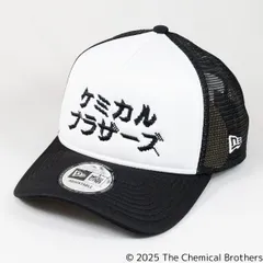 【ニューエラ正規品】ニューエラ NEWERA 帽子 キャップ 9FORTY A-Frame トラッカー The Chemical Brothers カタカナロゴ ホワイト/ブラック(商品番号：14457350)