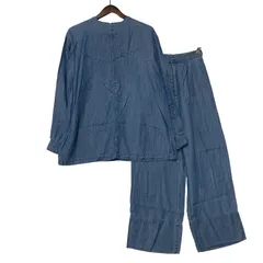 アメリヴィンテージ　デニムセットアップ Ameri（アメリ）の「DOT BUTTON DENIM SET UP（サロペット