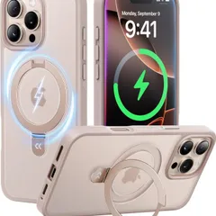 【8年間の技術結晶！4in1超万能モデル】CASEKOO iPhone16 Pro Max 用 ケース 米軍MIL規格 横縦両立  ワイヤレス充電対応 アイフォン6.9インチ（ゴールド）AL237