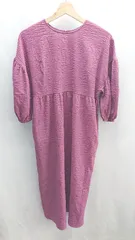 ◇ un dix cors アンディコール 七分袖 ロング丈 ワンピース サイズF パープル レディース E  【1407020044059】