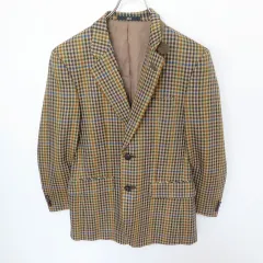 ダックス DAKS ヴィンテージ チェック ジャケット ロゴボタン w913401ss