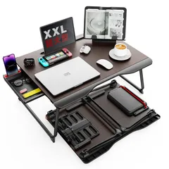 【人気商品】折りたたみテーブル ベッドテーブル ラップデスク ノートパソコンスタンド PCスタンド ノートパソコンデスク ミニテーブル ベッドテーブル PCパソコンテーブル SAIJI ちゃぶ台 「安定性強化版」机 ローテーブル 腕保護 軽量 勉強 食事 一人