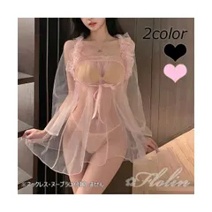 ガウンとオフショルのシースルーベビードール　BD-1061