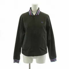 フレッドペリー FRED PERRY ジップアップジャケット ブルゾン ロゴ刺繍 ライン 長袖 12 L グレー /NQのサムネイル