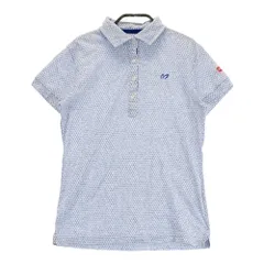 サイズ：1 MASTER BUNNY EDITION マスターバニーエディション  半袖ポロシャツ 花柄 総柄 ブルー系 [240101494936] ゴルフウェア レディース ストスト