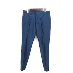 5351プールオム 5351 POUR LES HOMMES スラックス ストレート リネン混 ウール混 薄手 センタープレス 1 青 ブルー /NT23のサムネイル