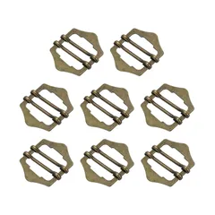 uxcell 8個 金属調整スライドバックル 20mm ウェビングストラップローラーピンクリップバックルトライグライド ベスト スーツ バッグ 交換部品（ブロンズ）
