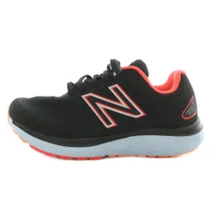 ニューバランス NEW BALANCE W680LF7 スニーカー ランニングシューズ ローカット ロゴ US6.5 23.5cm 黒 ブラック ピンク /XZ ■GY18