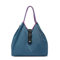 【特価商品】おしゃれ 携帯便利 125015 折りたたみ 2WAY仕様 手提げ×肩掛け 綿麻素材 コンビニサイズ コンパクト収納 エコバッグ 巾着型 【グッシオ】鞄の職人手作り