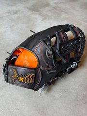 スペシャル平裏刻印入り 店舗別注モデル【D×M】硬式用グローブ　内野手用　ブラック