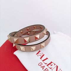 新品未使用】VALENTINO ロックスタッズ レザー ブレスレット