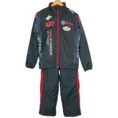 古着 メンズS asics/アシックス 裏起毛 ウインドブレーカー ジャケット ロングパンツ 上下セット スポーツ ブラック XAW52F/XAW62F gl00131