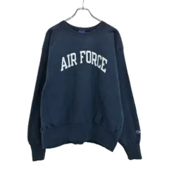 00年代 Champion チャンピオン REVERSE WEAVE リバースウィーブ U.S.AIRFORCE スウェット ミリタリー ネイビー(メンズ L)中古 古着 V3063