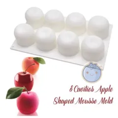 新品(送料無料)　リンゴ　シリコンモールド型 りんご　アップル　果物 フルーツ　ムースケーキ型 マフィンケーキ型 製氷器 抜き型 ゼリー　プリンカップ 製菓道具 デザート　お菓子　製菓道具　手作り　石けん型　石膏型　ハンドメイド キャンドル　石膏型