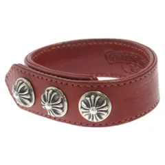 CHROME HEARTS (クロムハーツ) 3BTN 2SNP クロスボール3ボタン2スナップ レザーブレスレット レッドのサムネイル