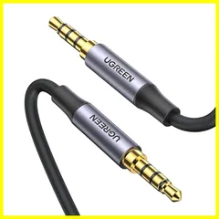 5M UGREEN 3.5mm(90788) オーディオケーブル 4極 ミニプラグ TRRS ヘッドホンケーブル AUX オス-オス ステレオミニプラグ 高耐久性ナイロン編み Hi-Fi音質 24K金メッキプラグ 無指向性のサムネイル
