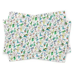 【在庫処分】綿 恐竜タウンは大忙し 給食 おしゃれ カラフルキャンディスタイル 布製 子供 N3667320 男の子 ランチョンマット