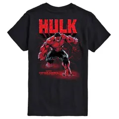 【送料無料】 マーベル メンズ Tシャツ トップス Men's Captain America Brave New World Red Hulk Graphic Tee Black