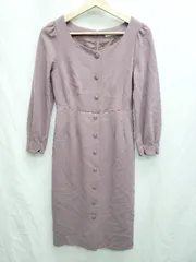 ◇ ⊇ PROPORTION BODY DRESSING プロポーション 長袖 膝丈 ワンピース サイズXS パープル レディース P  【1409250007309】