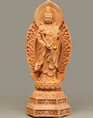 千手観音 木彫 鎮宅辟邪 崖柏 置き物 精密細工 装飾品