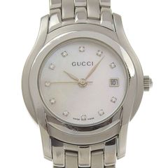 グッチ GUCCI レディース クォーツ 腕時計 11Pダイヤ SS シェル文字盤 5500L 中古 新入荷 GU0627
