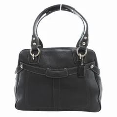 コーチ COACH ペネロピ サッチェル ハンドバッグ ロゴ チャーム レザー 黒 ブラック 13169 /HO ☆AA★