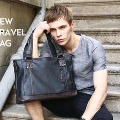 Men's abrasion-resistant, water-repellent shoulder bag with ample capacity for A4 documents, perfect for commuting and business trips. A great gift idea. hyuxz23