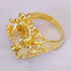 CLASの大粒 シトリン リング - メルカリ