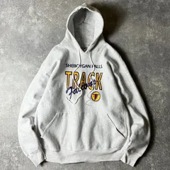 90s USA製 Lee カレッジ プリント RWタイプ スウェット フード パーカー XL / 90年代 アメリカ製 オールド 霜降り グレー リー リバース