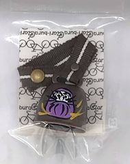 ☆新品未使用「送料込」色々取り付けられるお守りベル//達磨パープル③//Chari-bura チャリブラ//r100