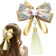 浴衣 ヘアアクセサリー 髪飾り リボン 髪飾り 浴衣 着物 髪飾り 振袖 髪 和装 飾り 成人式 髪留め 七五三 袴 お宮祭り 花火大会 卒業式 入学式 結婚式 [JZOON] H3100