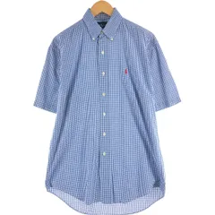 古着 ラルフローレン Ralph Lauren BLAKE ギンガムチェック 半袖 ボタンダウン チェックシャツ メンズS相当/eaa562697