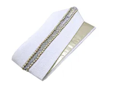 着物美人 送料込み 重ね襟 パールレース くすみ 伊達襟 重ね衿 掛け襟 襟 振袖重ね襟 振袖襟 成人式重ね襟 重ね襟くすみ 重ね襟パール パール襟 重ね襟レース 重ね襟白 成人式 結婚式 入学 卒業式 振袖 訪問着 着物 袴 【 白 銀 】m339273E1